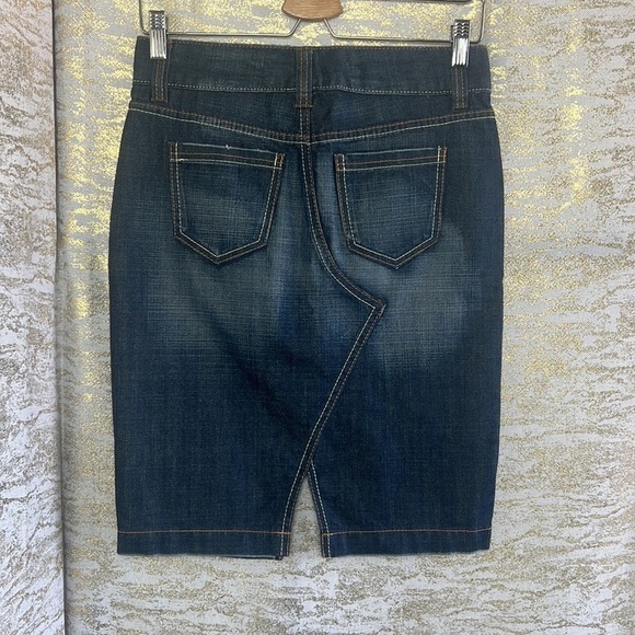 Old Navy Special Edition Women’s Dark Blue Denim Skirt Size 0 - Picture 7 of 14